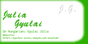 julia gyulai business card