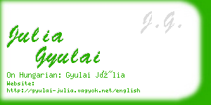 julia gyulai business card